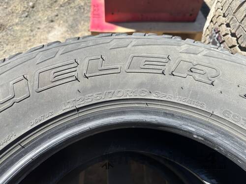 4 x LT255 70 R16 Bridgestone Dueler Tyres