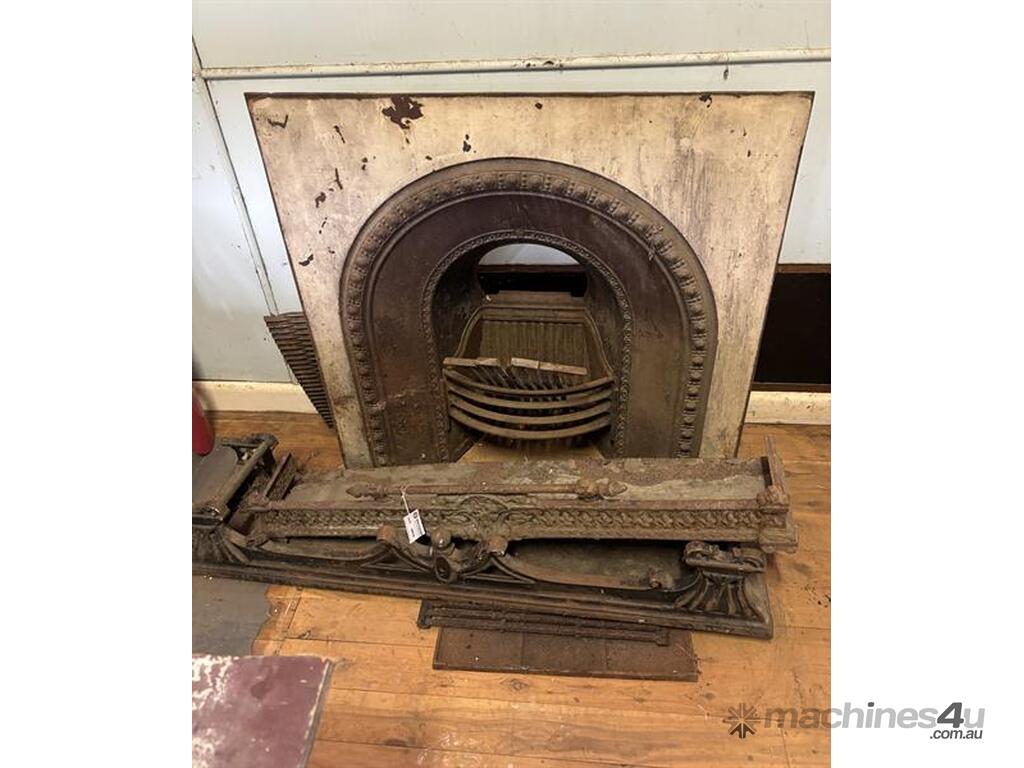 Used VINTAGE FIREPLACE WITH ASSORTED PARTS & PIECES VINTAGE FIREPLACE WITH ASSORTED PARTS PIECES