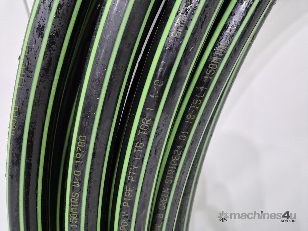 Used Green Stripe Poly Pipe in Machines1, NSW