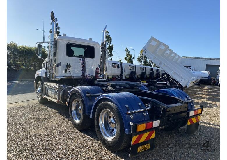 caption 2018 Mack Granite 500HP White Prime Mover 13.0L 6x4 – Heavy Duty Hauling Power!