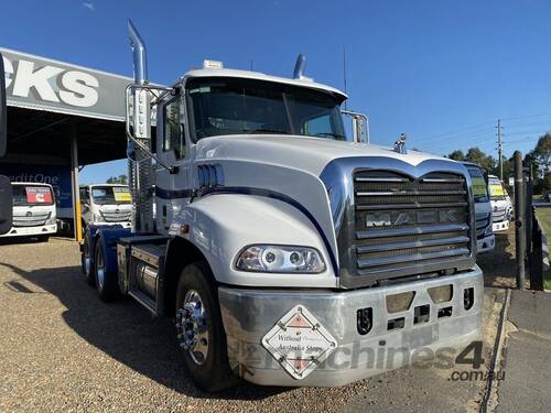 caption 2018 Mack Granite 500HP White Prime Mover 13.0L 6x4 – Heavy Duty Hauling Power!