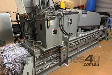 Paper Shredder Piggybacked Shredding System with Horizontal Baler - Allegheny