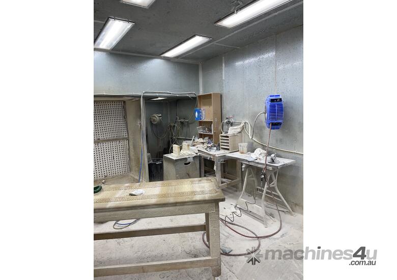 caption SPRAY BOOTH AND FAN EXTRACTION