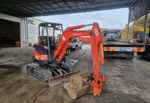 2023 KUBOTA U25 EXCAVATOR (M991) WITH FULL CIVIL SPEC, HITCH, BUCKETS AND 750 HOURS