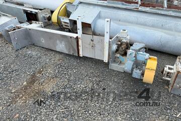 Conveyor Screw Type 2.9 m Long x 280mm Dia with Motor and gearbox