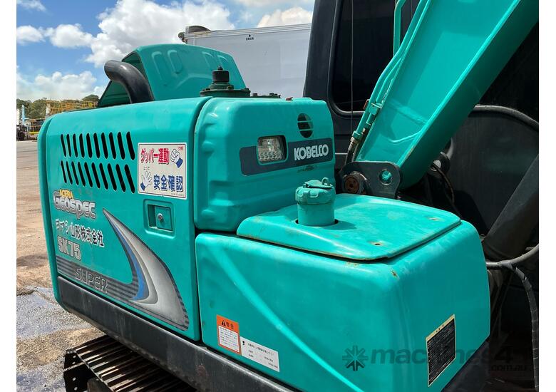 caption 2022 Kobelco SK75SR Excavator (Wide Steel Tracked)