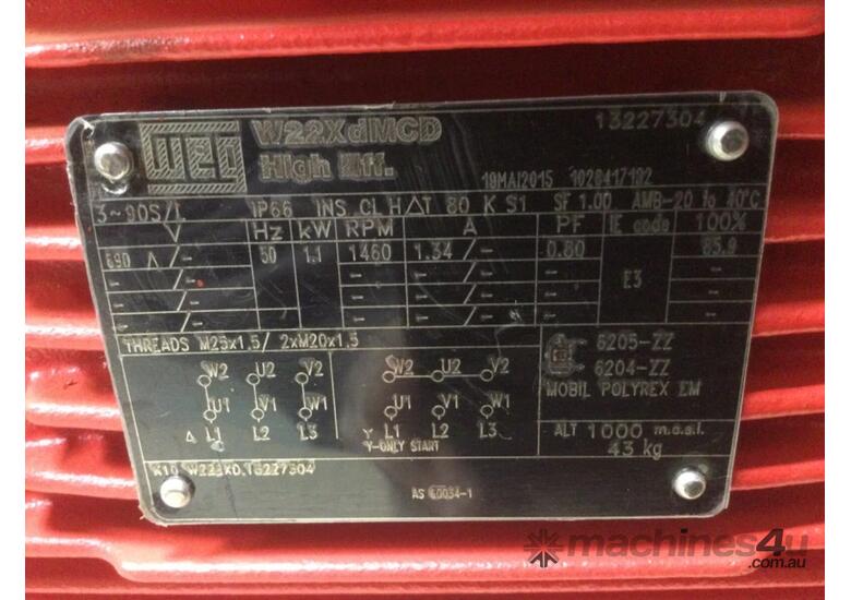 WEG W22 Flameproof Electric Motor 90S/L (3 Phase, 1.1kw, IP66)
