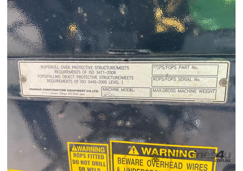 caption Yanmar VI017 Excavator (Rubber Tracked)