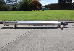 Stainless Steel Motorised Paddle Mixer Screw Auger Feeder - 4.1m Long Screw
