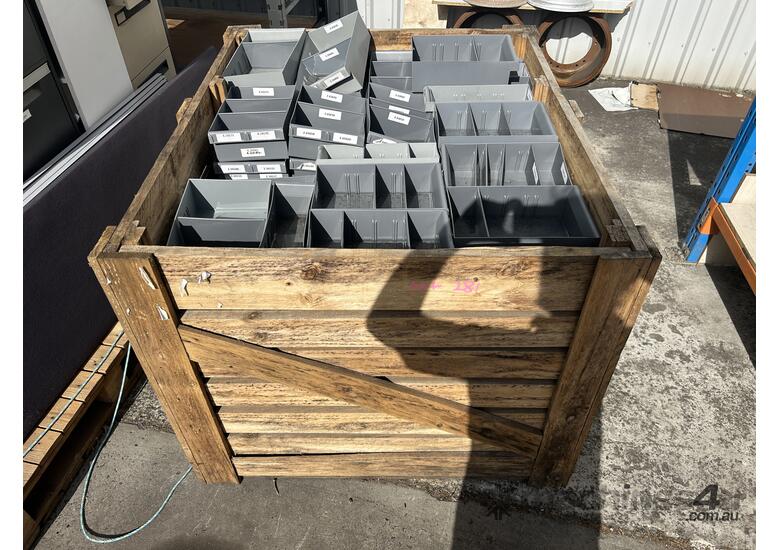 Crate Of Plastic Tubs