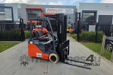 Toyota Forklift 1.8T 3 Wheel Electric - 2020 Model(Unit#:AU498)