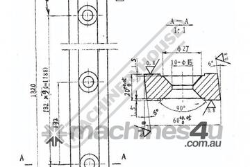 1320mm Sheet Metal Guillotine Blade Set - 9CrSi GB-132.6020 1320 x 60 x 20mm Top & Bottom Blade Set