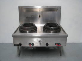 Commercial Gas Double Twin Wok Burner Cooker - picture0' - Click to enlarge