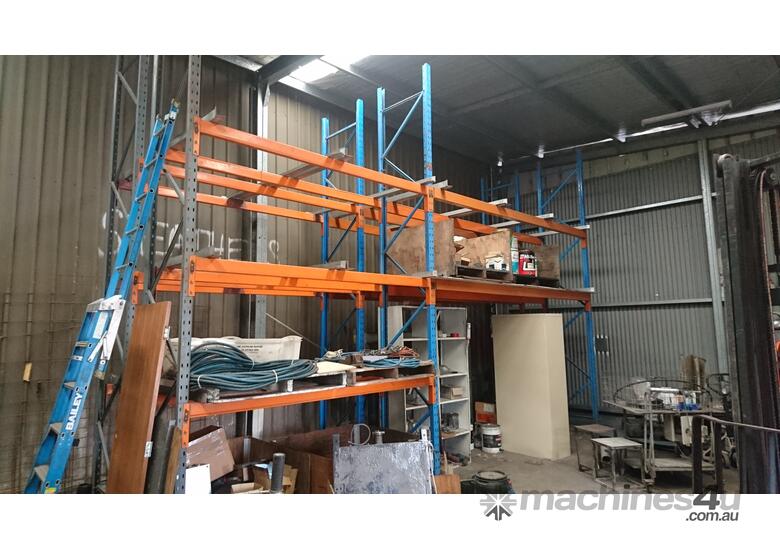 caption Dexion double deep, 3 pallet wide racking