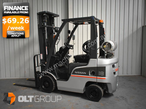 Nissan 1.8 Tonne Forklift 5500mm Lift Height LPG Sideshift REDUCED from $15,900