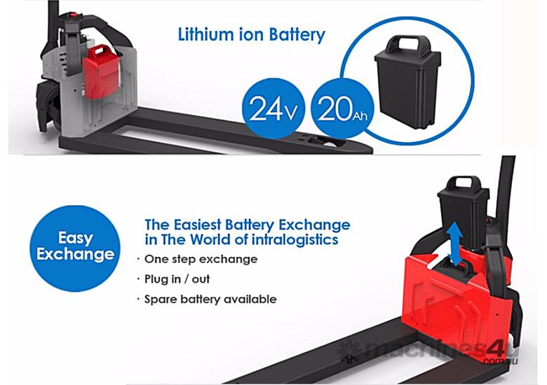 caption Brand New EP EPT12-EZ Lithium Battery Electric Pallet Truck/Jack