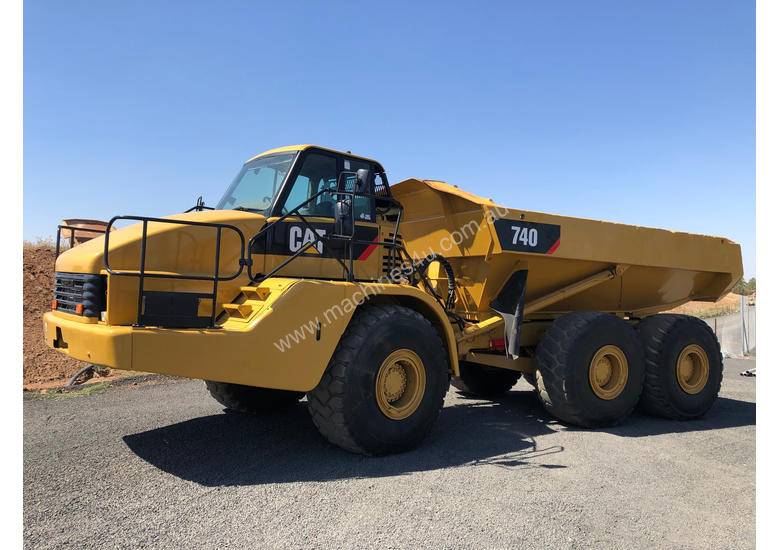 caption Caterpillar 740 Articulated Off Highway Truck