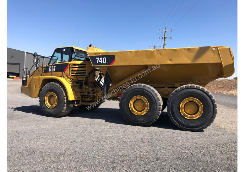 caption Caterpillar 740 Articulated Off Highway Truck