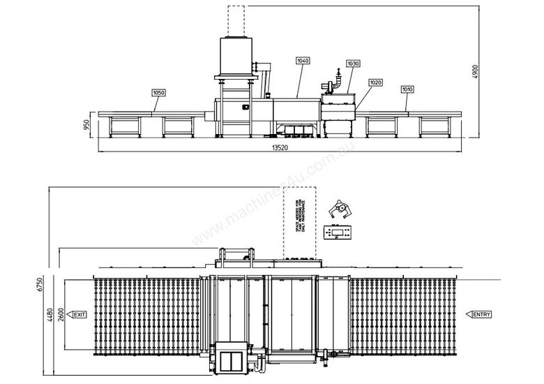caption Glass Horizontal Washer