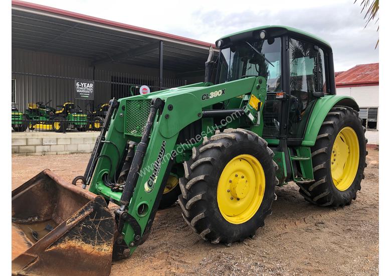 caption John Deere 6130 CAB TRACTOR WITH CHALLENGE LOADER
