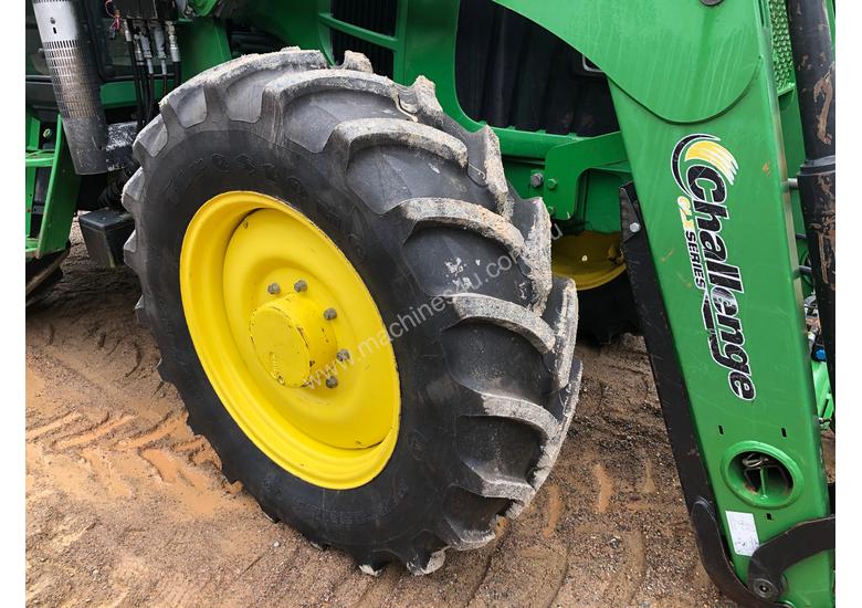 caption John Deere 6130 CAB TRACTOR WITH CHALLENGE LOADER