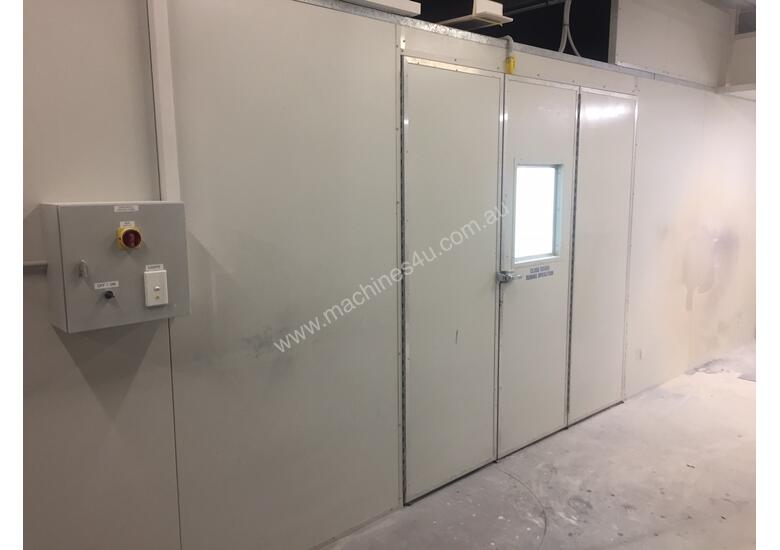 caption REDUCED PRICE! Semi Down-draft Spray Booth with attached drying booth