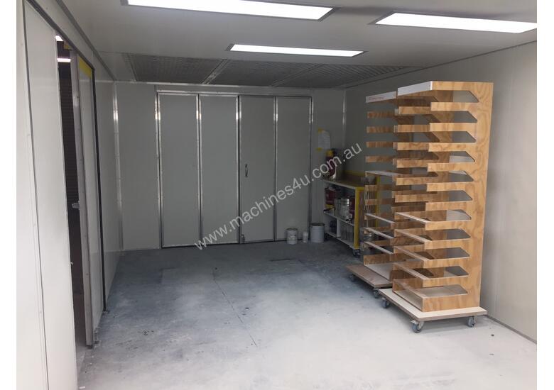 caption REDUCED PRICE! Semi Down-draft Spray Booth with attached drying booth