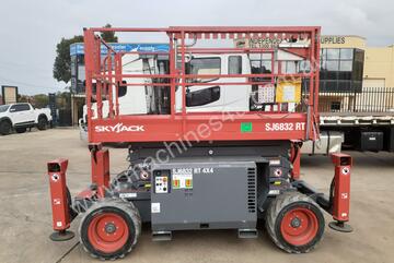 ACTIVE FORKLIFTS - Skyjack Scissor Lift Diesel Stabiliser leg 9.7m Platform *HIRE* $450/pw+Gst TS& C