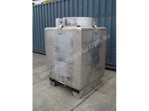 Stainless Steel Water Liquid IBC Container Tank - 1500L - STP Flo Bin