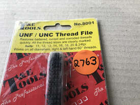 T & E Tools UNF / UNC Thread File No. 8001 - picture2' - Click to enlarge