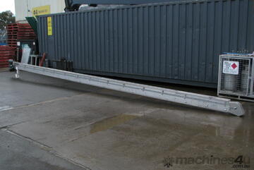 Stainless Steel Elevator Incline Belt Conveyor - 8550mm long - Habasit