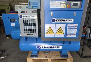 Peerless 7.5kw 3in1. AdiComp 11kw. CompAir L18. Focus 7.5kwVSpd/15kw. Atlas GA22VSD. RK30E 22kwVSpd