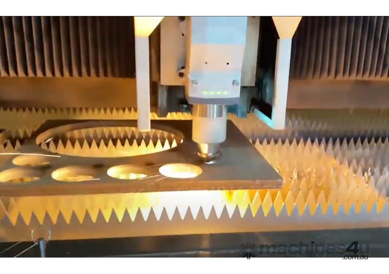 caption AMTEC 3M X 1.5M 6KW SENFENG FIBER LASER CUTTING MACHINE
