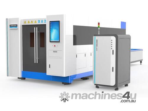 caption AMTEC 3M X 1.5M 6KW SENFENG FIBER LASER CUTTING MACHINE