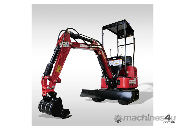caption HZC MINI EXCAVATOR 1 TONE 14HP PETROL SWING BOOM & ADJUSTABLE TRACK(BKB851K)
