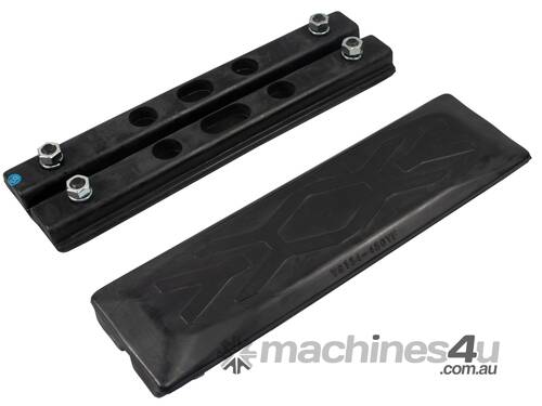caption Rubber Pad 400mm Bolt-On Tuffpad Offset - 300x46mm Bolt Centres
