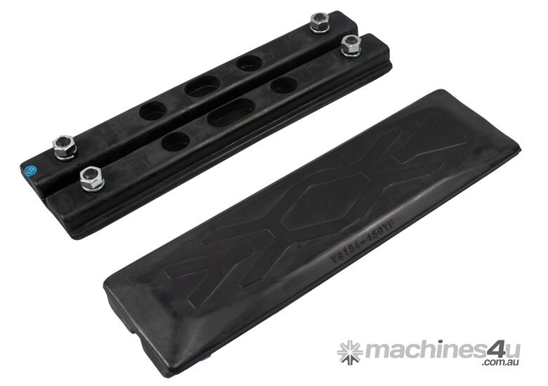 caption Rubber Pad 400mm Bolt-On Tuffpad Offset - 300x46mm Bolt Centres