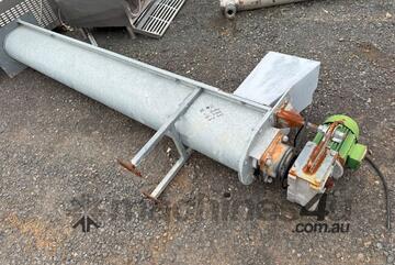 Conveyor Screw Type 3m Long x 300mm Dia with Motor and gearbox