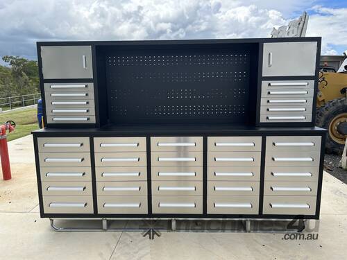 35 Drawer Stainless Steel Tool Cabinet / Work Bench