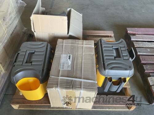 caption Pallet of Alpha Zirconia Flap Discs with Cases