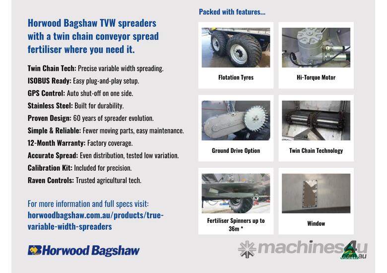 caption Horwood Bagshaw TVW Spreader TVW8 - 8 Tonne Single Axle
