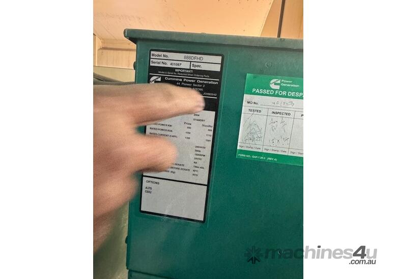 caption 1100KVA Generator