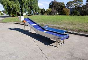 Stainless Steel Incline Conveyor - 4m Long