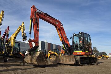 2020 KUBOTA KX080-3 8.2T EXCAVATOR (M684) WITH FULL CIVIL SPEC, HITCH, BUCKETS AND 2100 HOURS