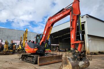 2020 KUBOTA KX080-3 8.2T EXCAVATOR (M684) WITH FULL CIVIL SPEC, HITCH, BUCKETS AND 1450 HOURS