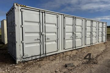 40ft High Cube Shipping Container 5 Door, White