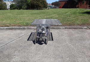 Stainless Steel Motorised Chain Link Belt Conveyor - 1m Long