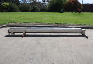 Stainless Steel Paddle Mixer Screw Auger Feeder - 4.1m Long Screw