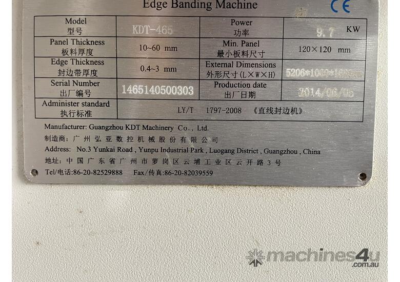 KDT 465 Edgebander incl extraction unit