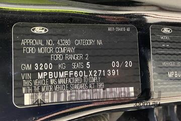 2020 Ford Ranger 4x4 XLT Dual Cab T/Diesel (Auto)